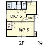 間取図(※間取図は201号室のものです)